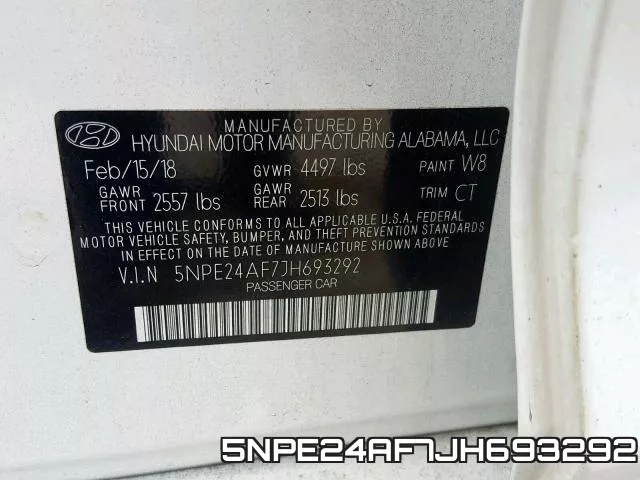 5NPE24AF7JH693292 фото 2