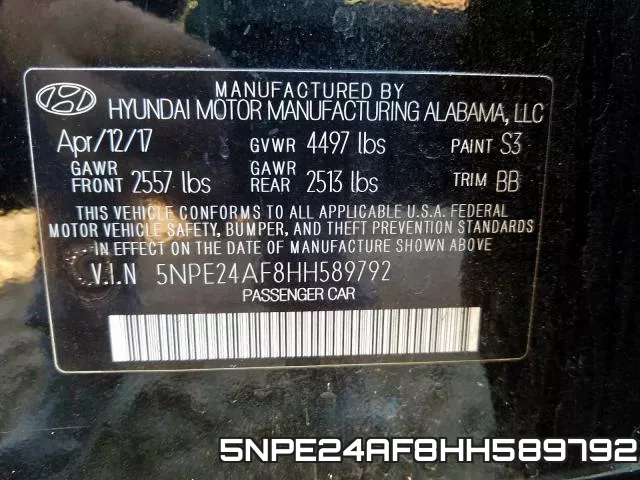 5NPE24AF8HH589792 фото 2