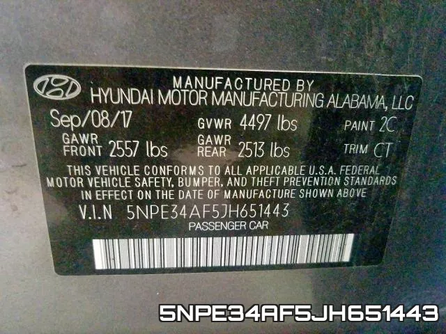 5NPE34AF5JH651443 фото 2