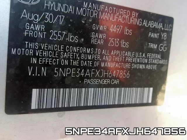 5NPE34AFXJH647856 фото 2