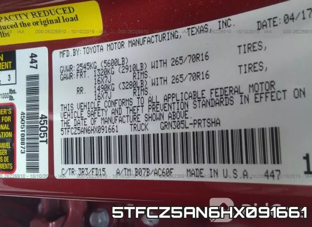 5TFCZ5AN6HX091661 фото 10