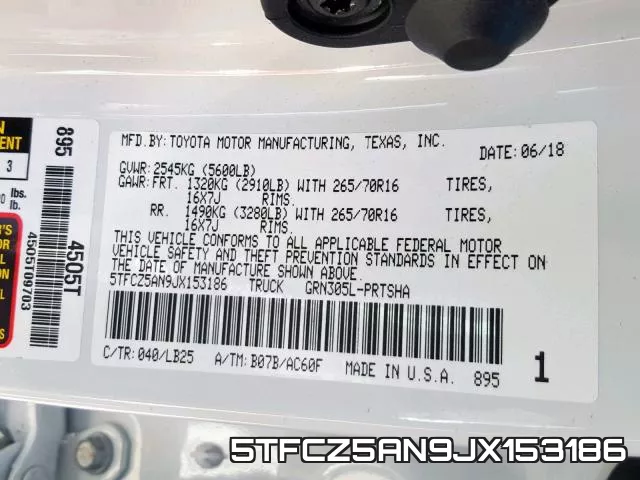 5TFCZ5AN9JX153186 фото 2