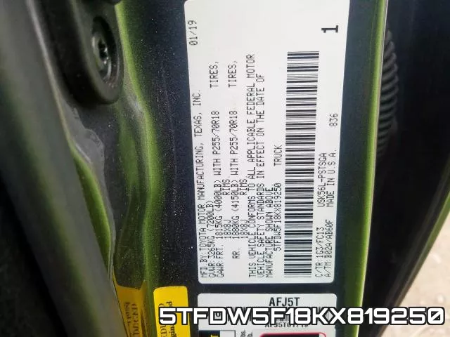5TFDW5F18KX819250 фото 2