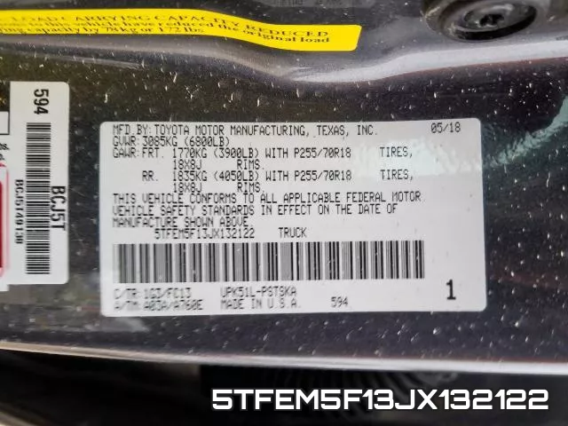 5TFEM5F13JX132122 фото 2