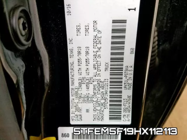 5TFEM5F19HX112113 фото 2