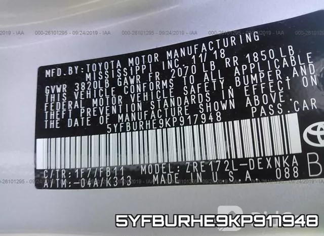 5YFBURHE9KP917948 фото 10