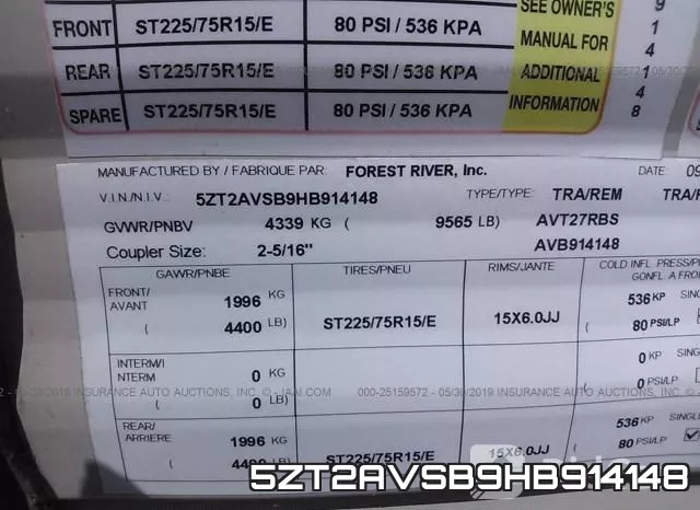 5ZT2AVSB9HB914148 фото 10