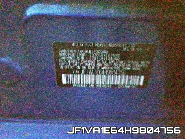 JF1VA1E64H9804756 фото 2