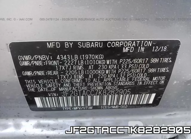 JF2GTACC7K8282905 фото 10