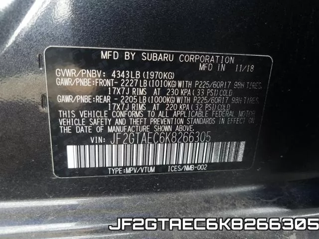 JF2GTAEC6K8266305 фото 2