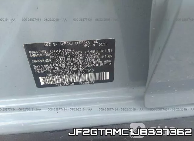 JF2GTAMC1J8337362 фото 10