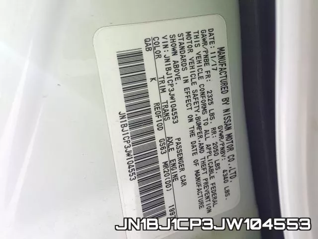 JN1BJ1CP3JW104553 фото 2