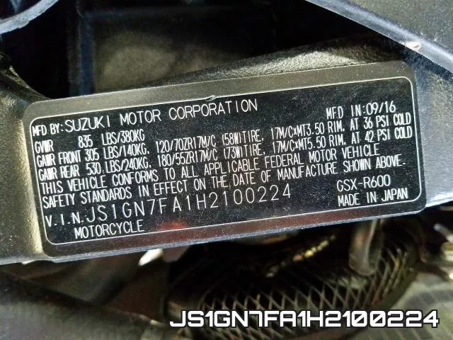 JS1GN7FA1H2100224 фото 2