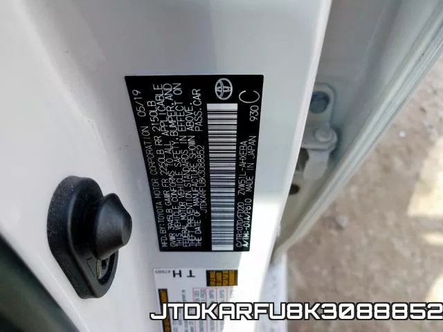 JTDKARFU8K3088852 фото 2