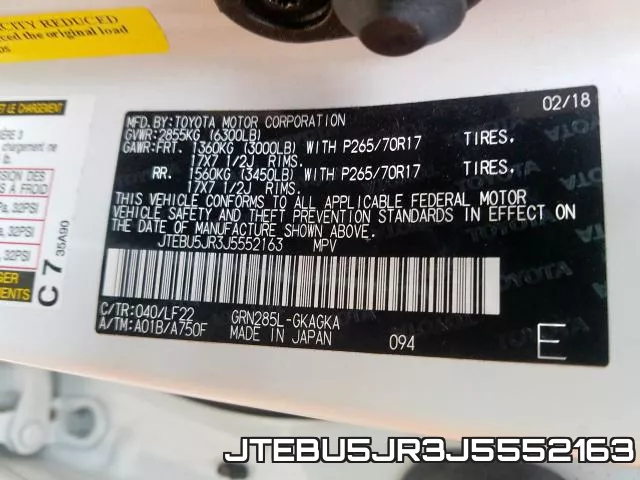 JTEBU5JR3J5552163 фото 2
