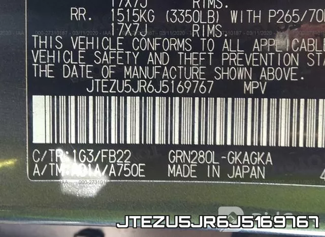 JTEZU5JR6J5169767 фото 10
