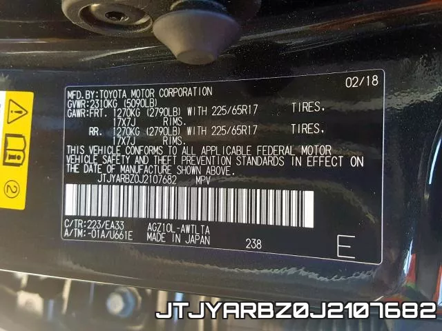 JTJYARBZ0J2107682 фото 2
