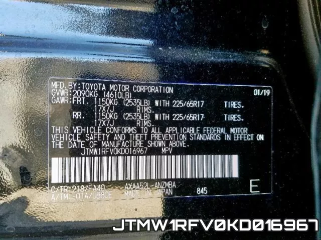 JTMW1RFV0KD016967 фото 2