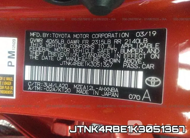 JTNK4RBE1K3051367 фото 10