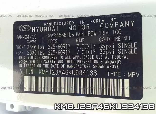 KM8J23A46KU934138 фото 10