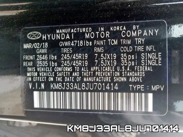 KM8J33AL8JU701414 фото 2