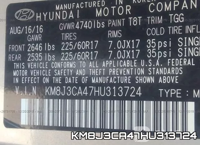 KM8J3CA47HU313724 фото 10