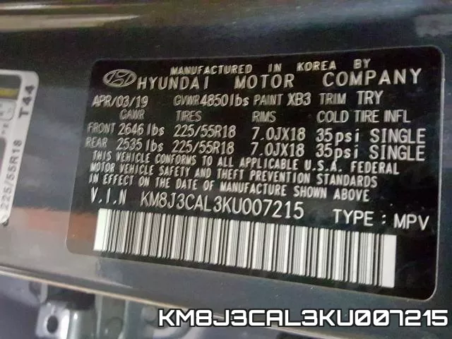 KM8J3CAL3KU007215 фото 2