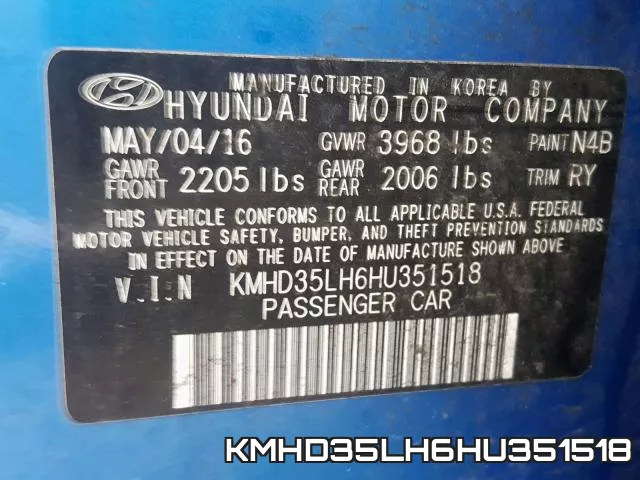 KMHD35LH6HU351518 фото 2
