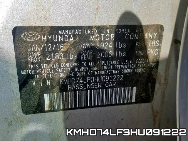 KMHD74LF3HU091222 фото 2
