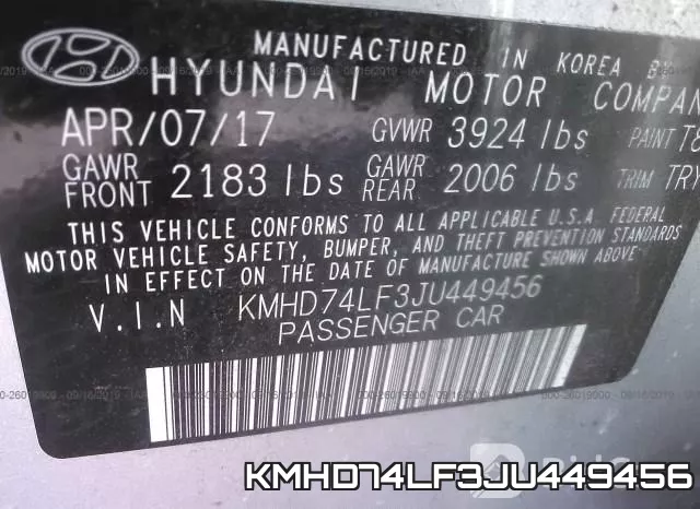 KMHD74LF3JU449456 фото 10