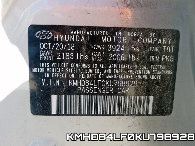 KMHD84LF0KU798928 фото 2