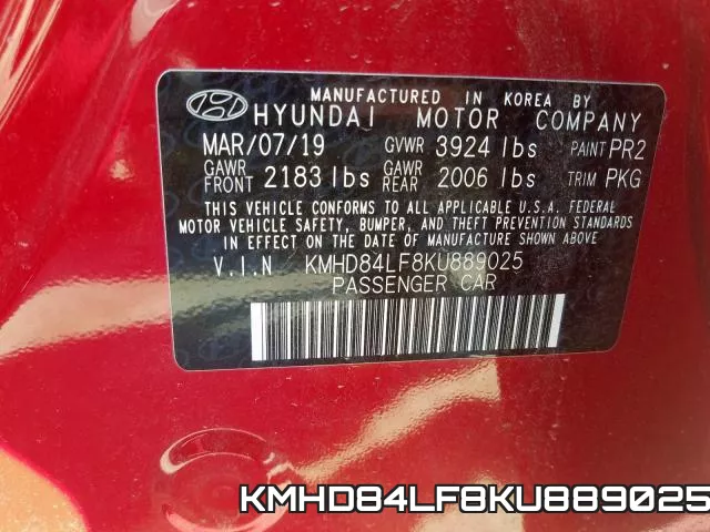 KMHD84LF8KU889025 фото 2