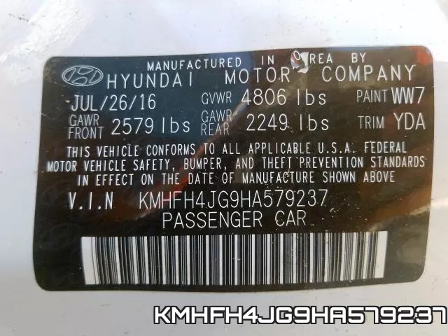 KMHFH4JG9HA579237 фото 2