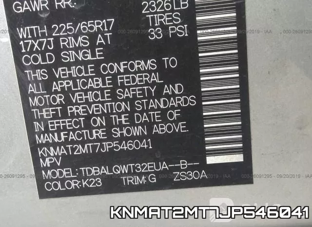 KNMAT2MT7JP546041 фото 10