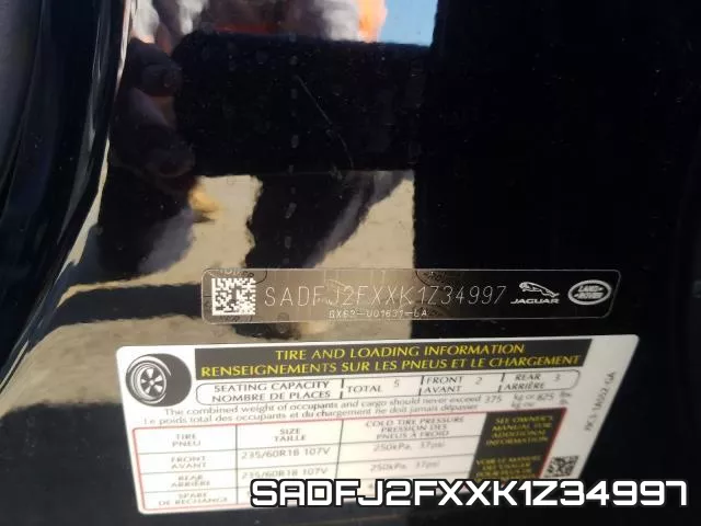 SADFJ2FXXK1Z34997 фото 2