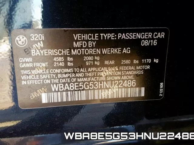 WBA8E5G53HNU22486 фото 2