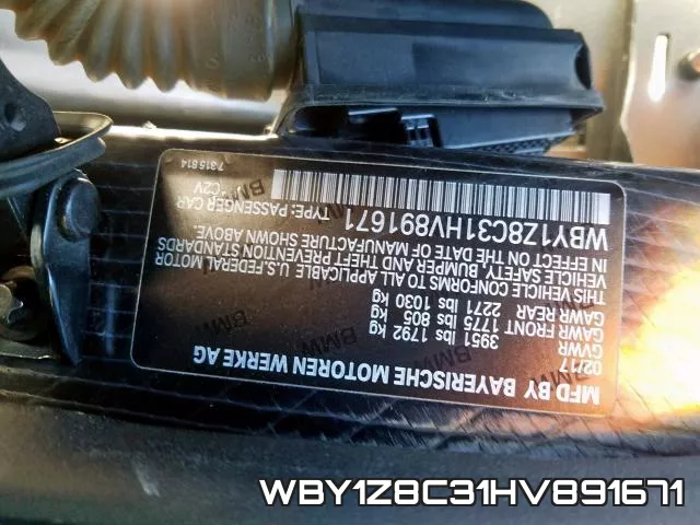 WBY1Z8C31HV891671 фото 2