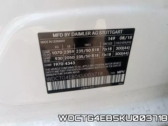 WDCTG4EB5KU003718 фото 2