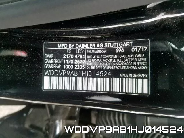WDDVP9AB1HJ014524 фото 2