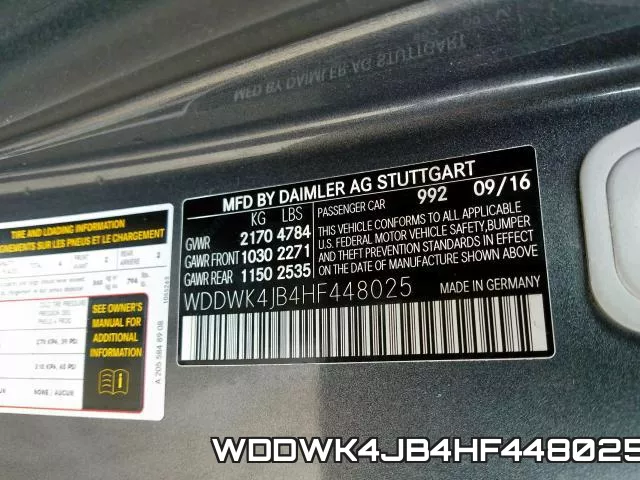 WDDWK4JB4HF448025 фото 2