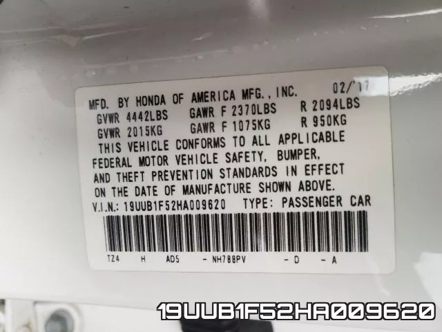 19UUB1F52HA009620 фото 2