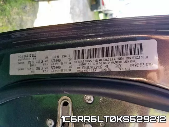 1C6RR6LT0KS529212 фото 2