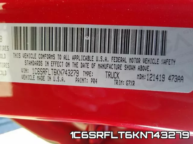 1C6SRFLT6KN743279 фото 2