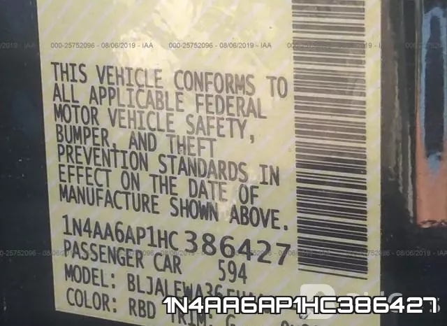 1N4AA6AP1HC386427 фото 10