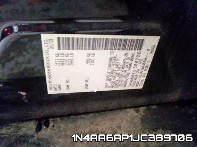 1N4AA6AP1JC389706 фото 2