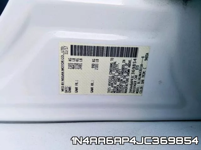 1N4AA6AP4JC369854 фото 2