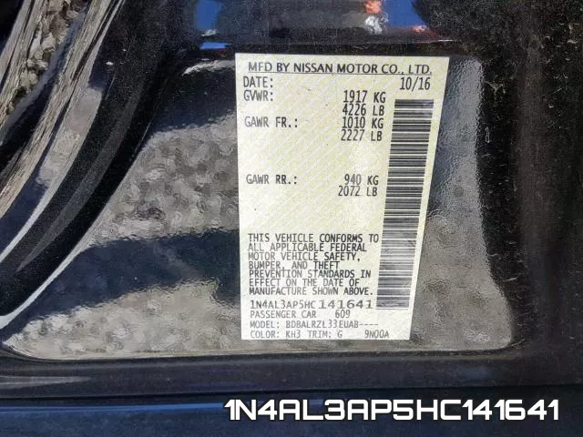 1N4AL3AP5HC141641 фото 2