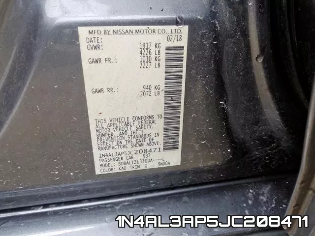 1N4AL3AP5JC208471 фото 2