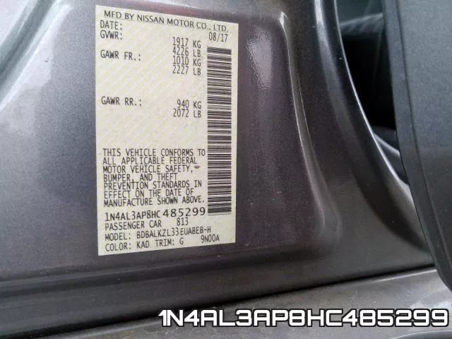 1N4AL3AP8HC485299 фото 2
