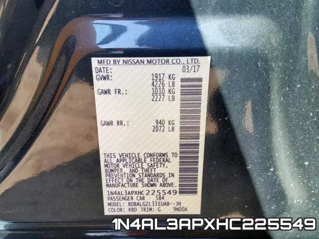 1N4AL3APXHC225549 фото 2